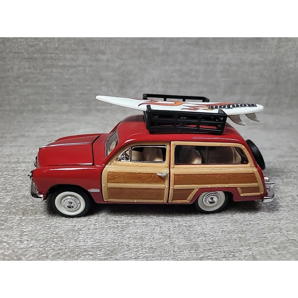 2 - 1949 Ford Woody Wagon Diecast Car 1:38 Scale SS 5737 RonJon Surf Red & Black